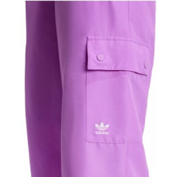 Adidas Originals Women's Essentials Woven Cargo Pants Size Small Purple Burst - Picture 5 of 16